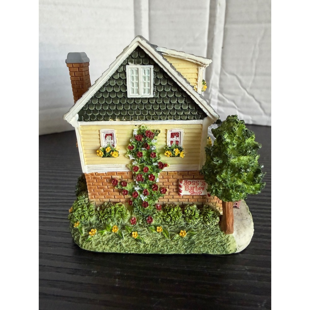 Joss's Barber Shop Miniature Village Building AH206 International Resources 2000